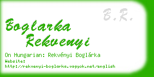 boglarka rekvenyi business card